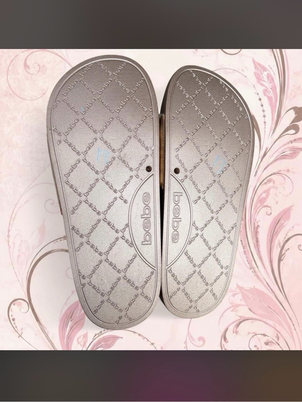 Metallic bebe Slides - Picture 3 of 4